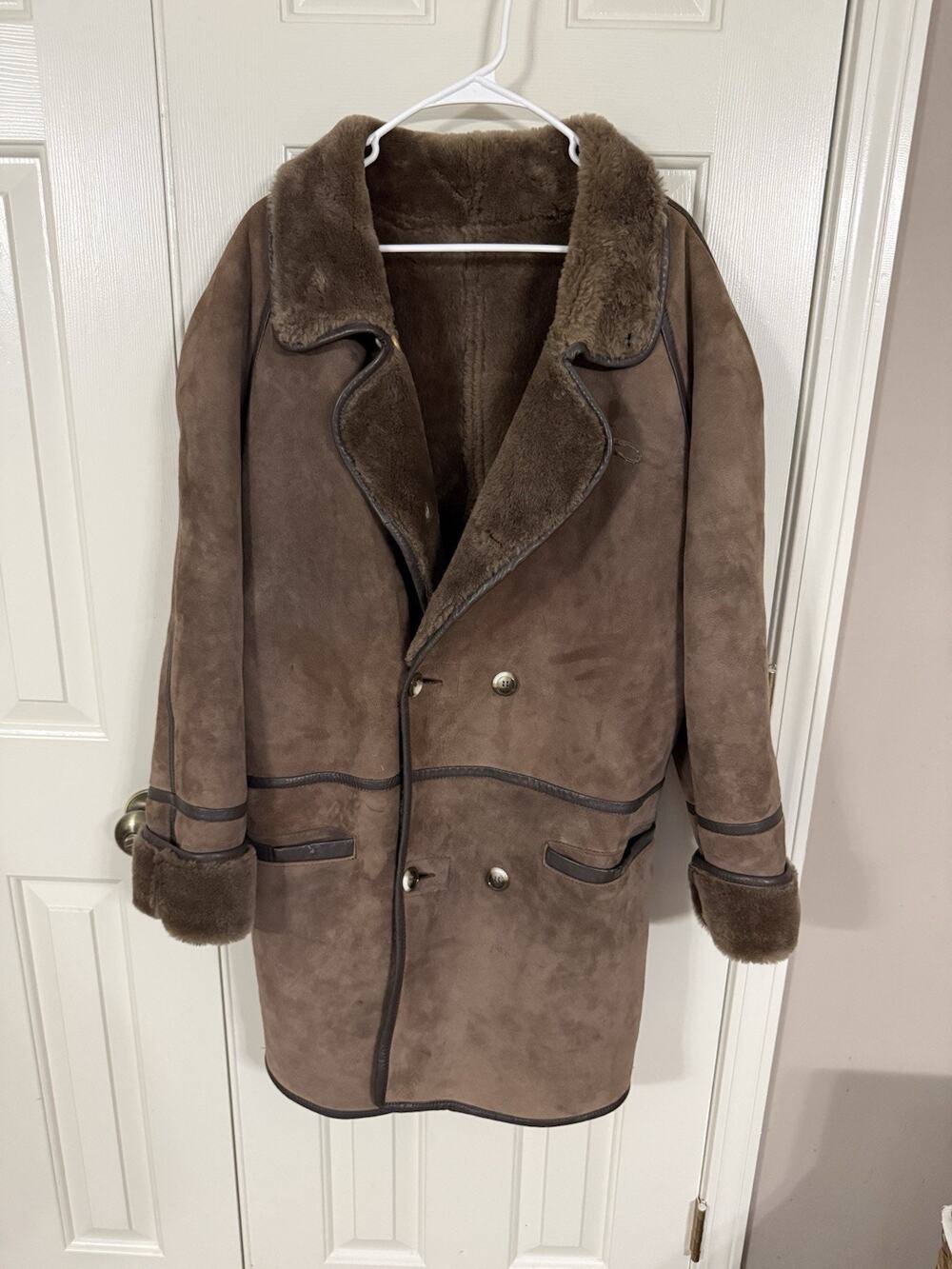 Vintage 1980s French Sheepskin Jacket Women’s 2XL FR 52
